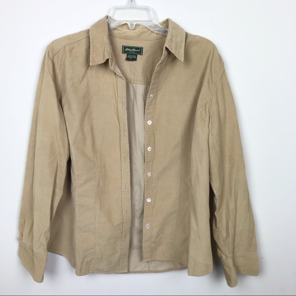 Eddie Bauer Tan Corduroy Shirt